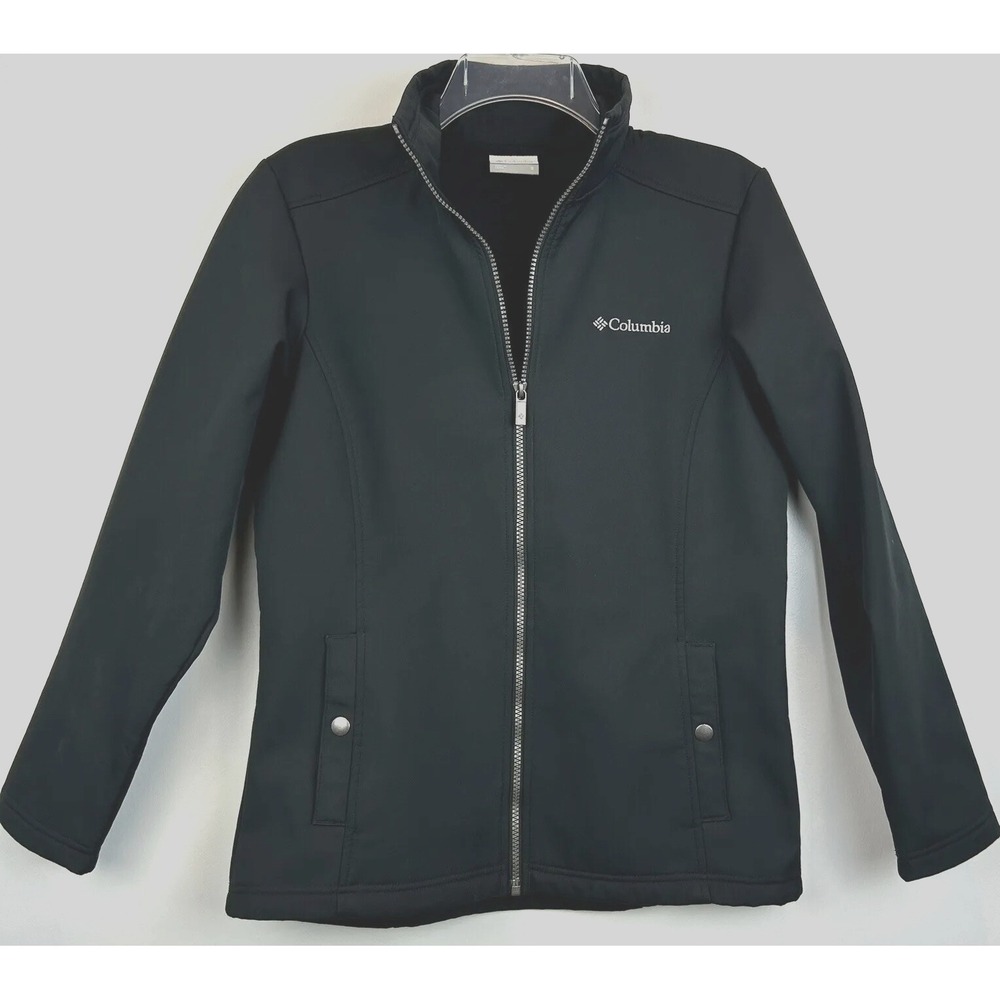 Columbia Jacket Women Small Black Kruser Ridge Full Zip Soft Shell Casual Preppy